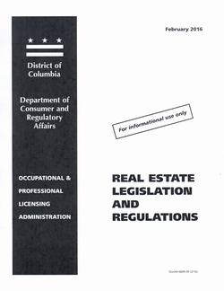 dc real estate legislation and regulations