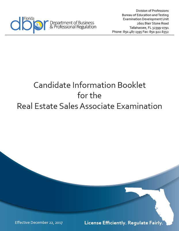 florida real estate sales candidate handbook 2021