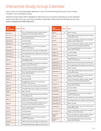 interactive study group schedule 2022
