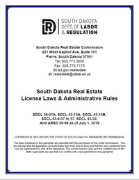 south dakota real estate license law 2020