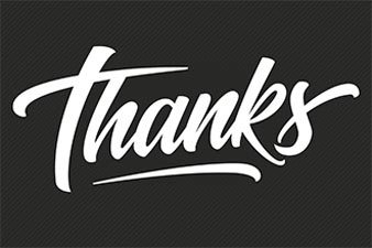 Thank you - Text Graphic